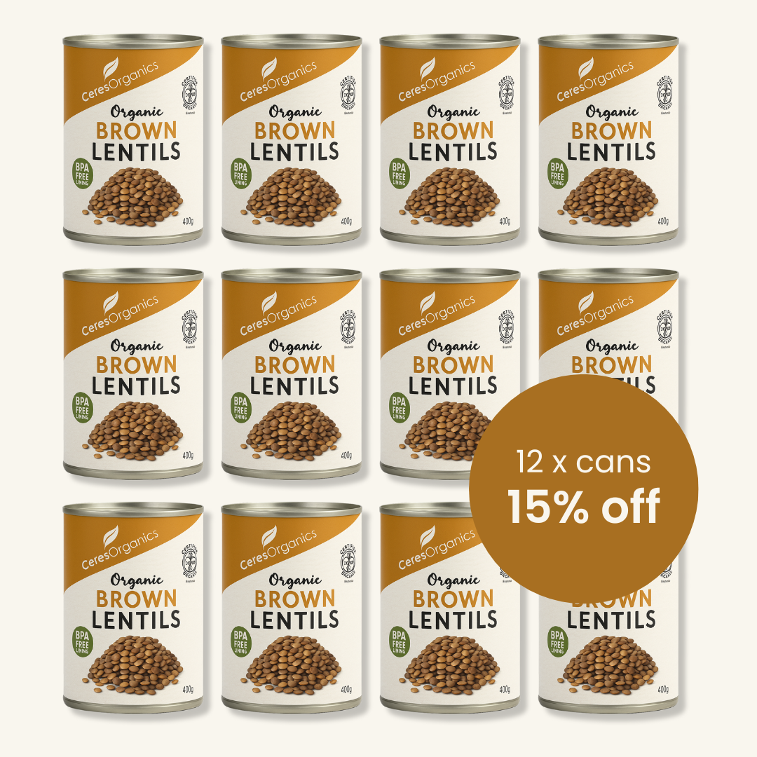 Organic Brown Lentils  - CASE x 12 400g