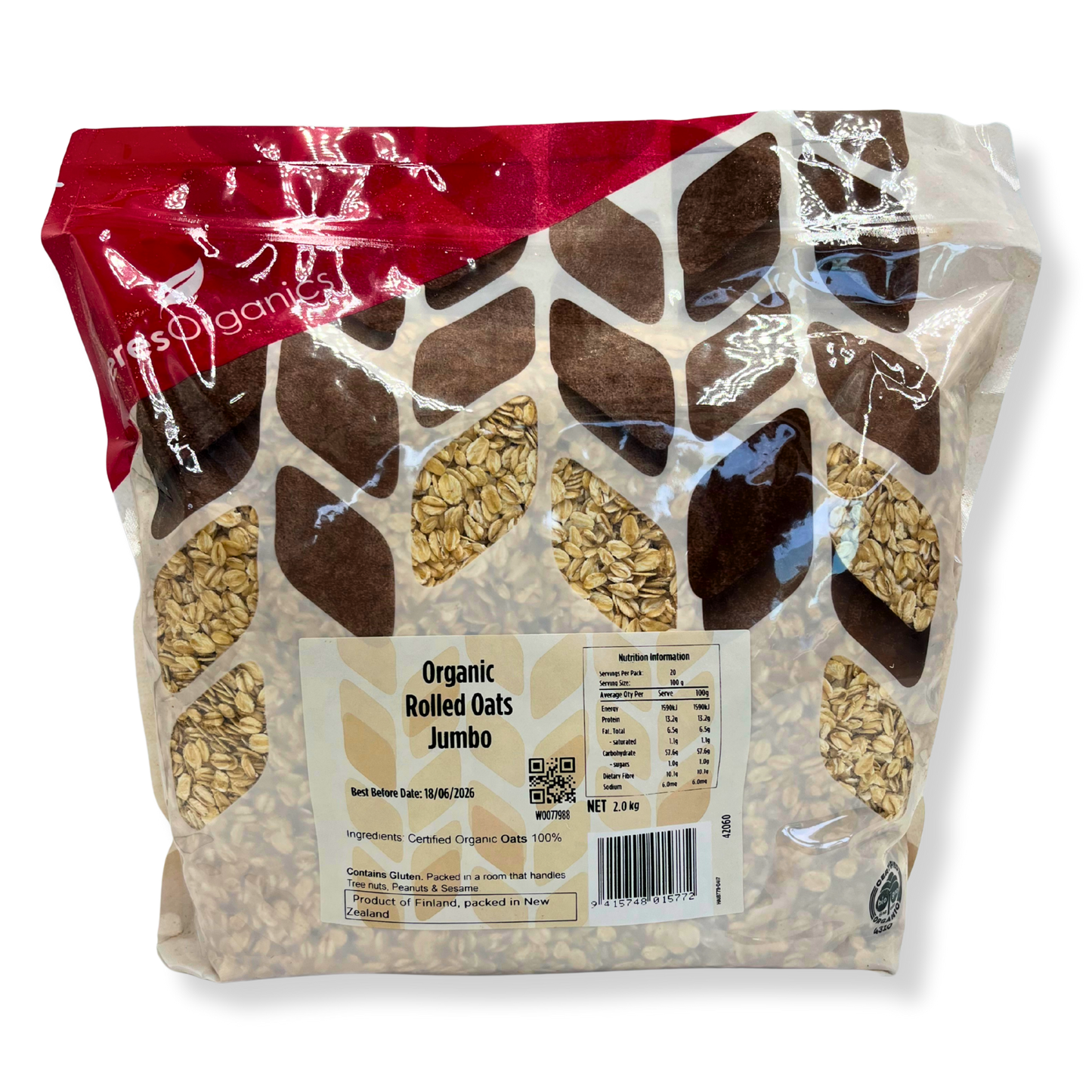 Oats Rolled - Jumbo Organic - 2kg